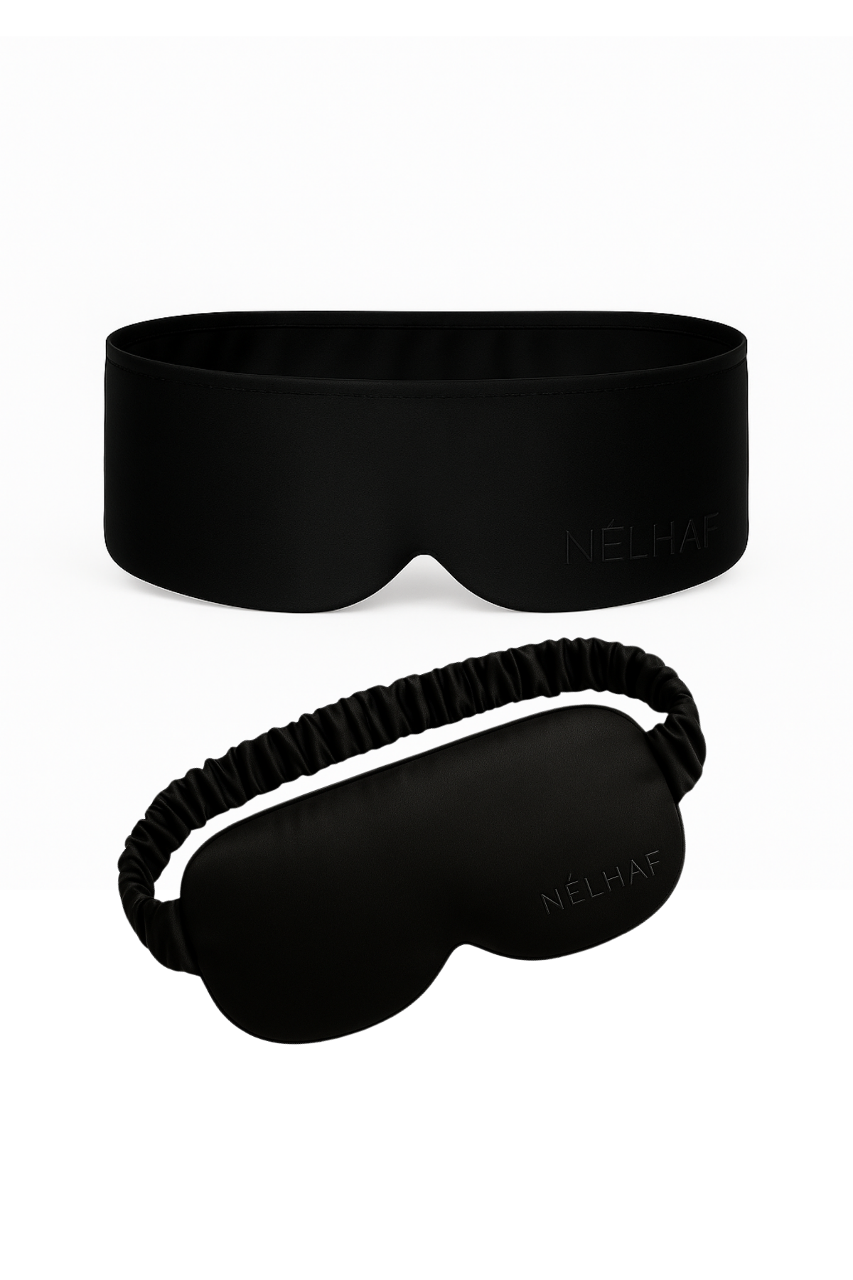 2 Pack Siden Sovmask - Svart.