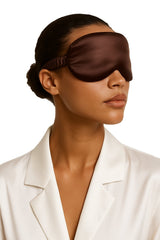 Sovmask i 100% Mulberry silke - Coffee - NÉLHAF