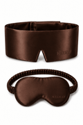 2 Siden Sovmasker i 100% Mulberry silke - Coffee - NÉLHAF